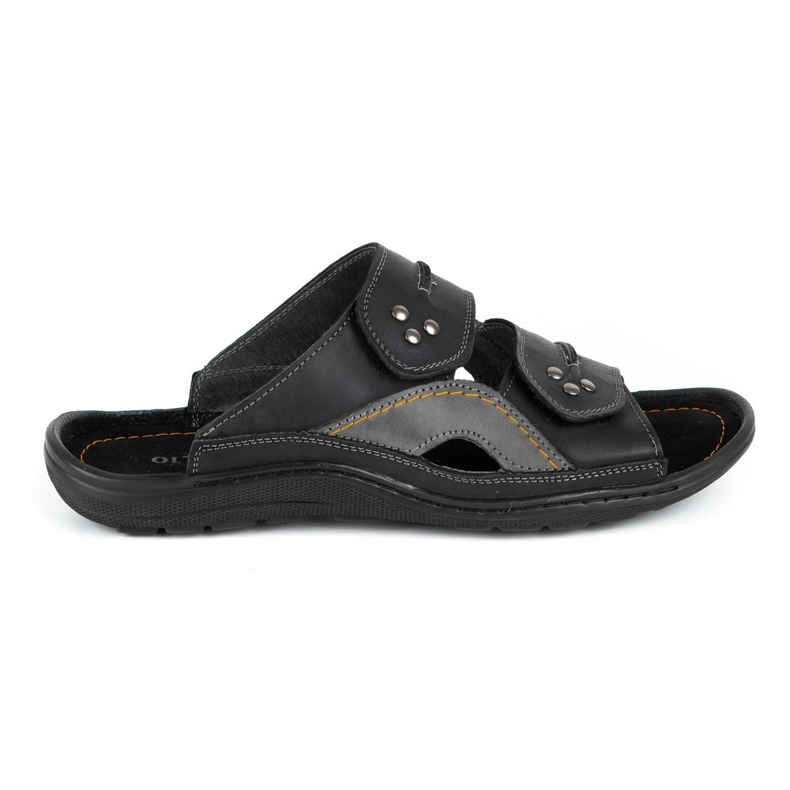 Olivier Skinntofflor herr 335GT svart