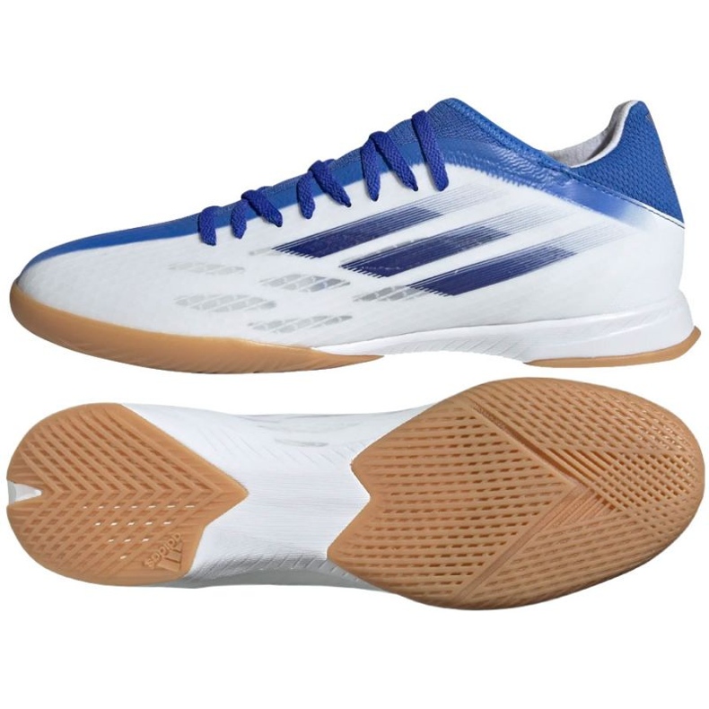 Adidas x speedflow.3 i GW7491 vita blå fotbollsskor