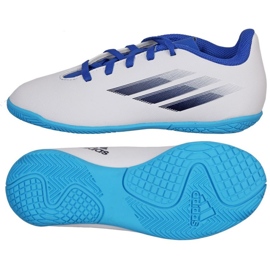 Adidas X Speedflow.4 In Jr GW7527 fotbollsskor vit vit