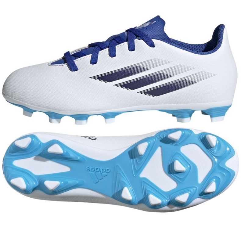 Adidas X Speedflow.4 FxG Jr GW7519 fotbollsskor mångfärgad vit