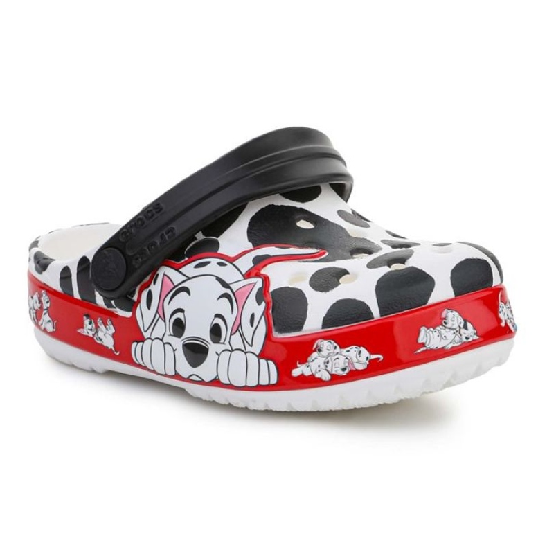 Crocs Fl 101 Dalmatiner Kids Clog T 207485-100 vit svart röd