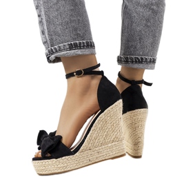 Svarta espadrillor på Terrace wedge