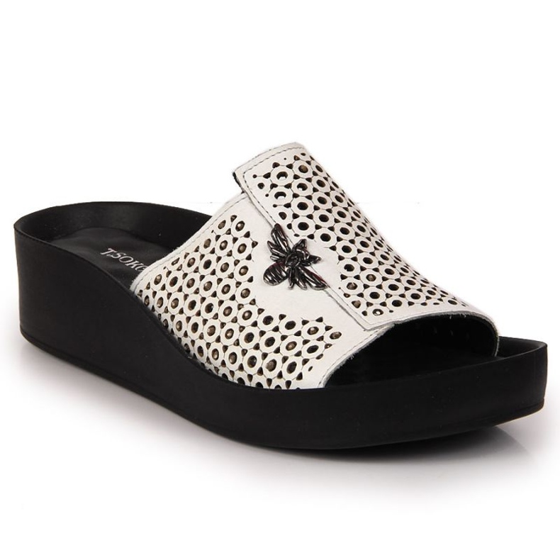 Genombrutna läder T.Sokolski W SCA163 vita tofflor