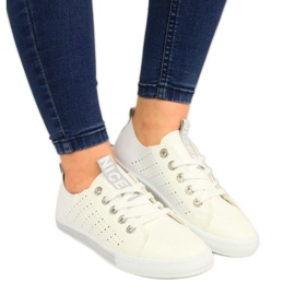 Sneakers av ekoläder Filippo W PAW221A vit