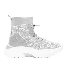 Grå Erma sneakers för kvinnor vit