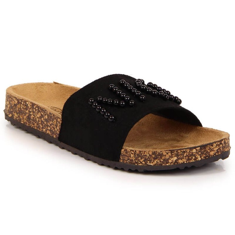 Tofflor med pärlor eVento W EVE356A svart