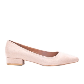 Beige högklackade pumps från Jody