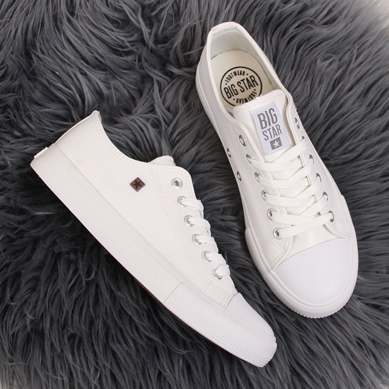 Vita sneakers, ekoläder Big Star V274869