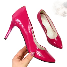 Pumps på stilettklack lackad fuchsia Juma rosa