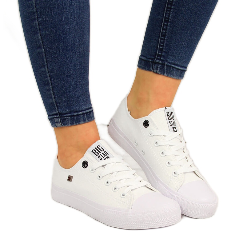 Vita sneakers låga Big Star AA274010