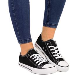 Atletico svarta låga sneakers i textil