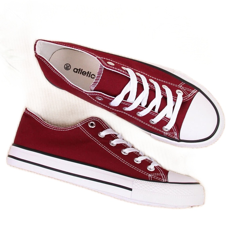 Atletico rödbruna låga sneakers