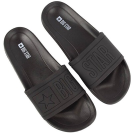 Strandtofflor i svart gummi Big Star DD174690 för män
