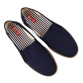 Kvinnors espadrillor slip on marinblå Big Star FF276036