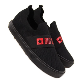 Black Big Star FF274221 slip on svarta sneakers för kvinnor