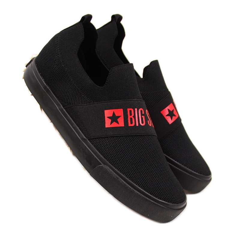 Black Big Star FF274221 slip on svarta sneakers för kvinnor