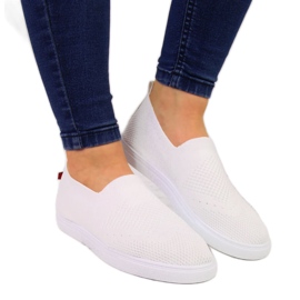 Vita slip-on sneakers för kvinnor Big Star FF274A608