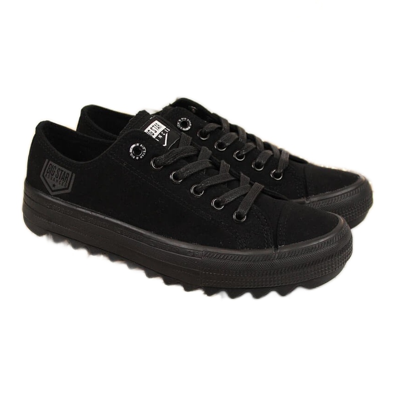 Svarta låga sneakers i textil Big Star FF274248