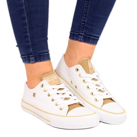 Lågtoppar vita textilsneakers Big Star HH274458