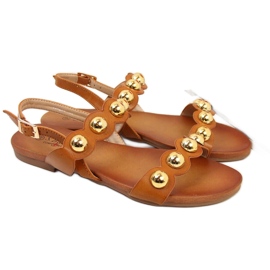 S.Barski Platta sandaler för kvinnor camel S. Barski brun