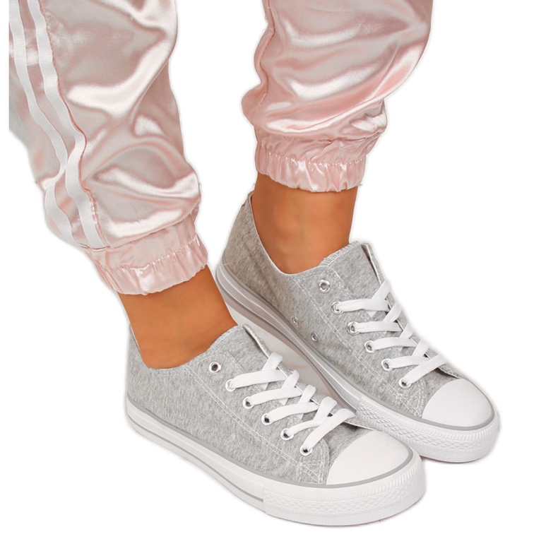 Atletico grå låga sneakers i textil