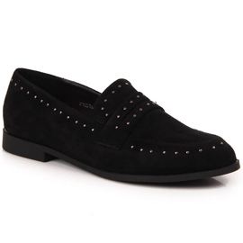 Damskor i mocka med nitar svarta Laura La.Fi