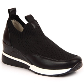 Kvinnors svarta kilskor Potocki