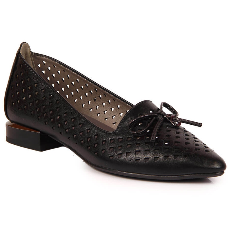 Genombrutna, spetsiga, svarta Jezzi-skor för kvinnor