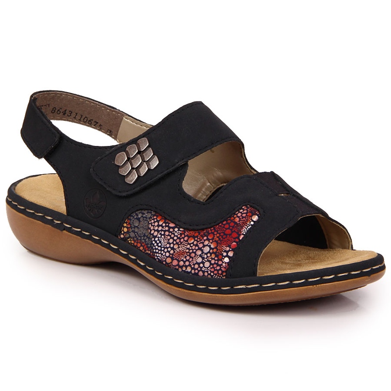 Rieker 65989-14 marinblå kardborresandaler