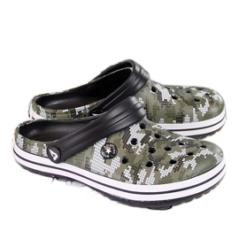 American Club khaki foam tofflor för pojkar kaki