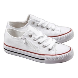 News Låga barnsneakers med dragkedja, vita NYHETER