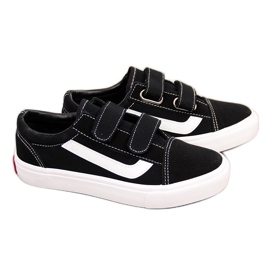 Svarta Atletico svarta kardborrsneakers för barn