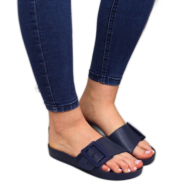 Damtofflor i marinblå skum, Big Star FF274A388