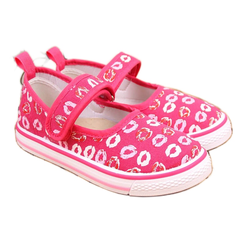 Kardborre ballerinor tofflor för dagis rosa Atletico