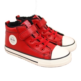 Röda isolerade barnsneakers Big Star GG374034