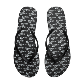 Svarta Kubota gummiflip-flops