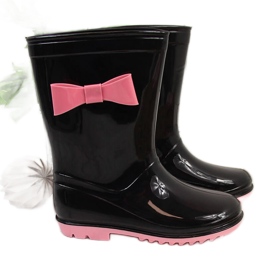 Black American Club flickgaloscher med rosett svart