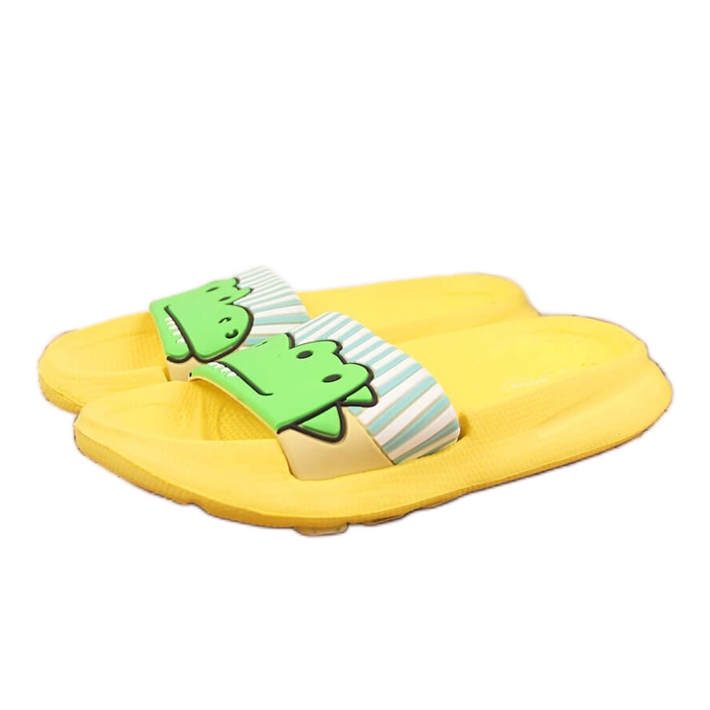 Gula Befado foam barntofflor i skum med alligator