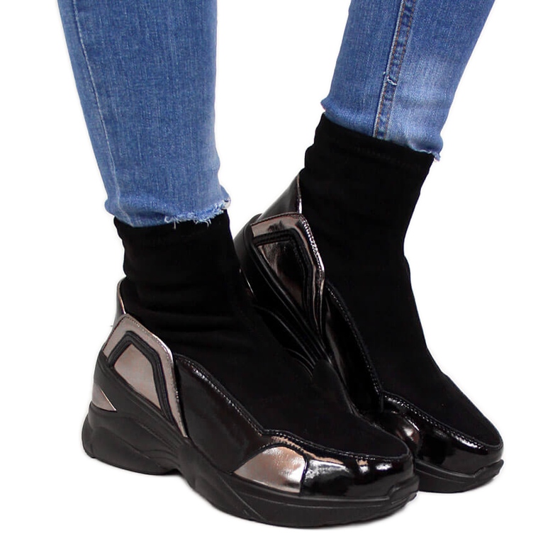 Damsneakers, kilklack svart T.Sokolski