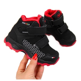 Vattentäta snöstövlar i svart kardborre för pojkar American Club