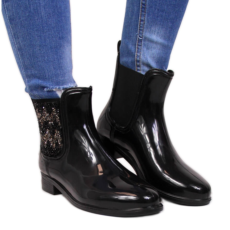 T.Sokolski Damgaloscher Jodhpur stövlar med cubic zirconia svart T. Sokolski