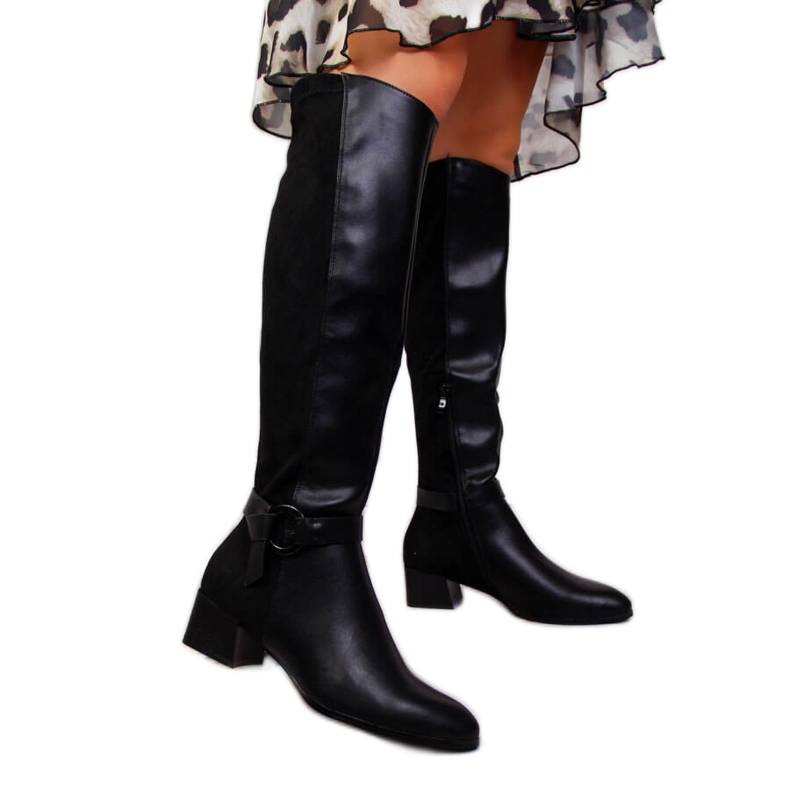 Svarta Filippo damstövlar på block