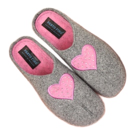 Hemtofflor för kvinnor med filtgrå Panto Fino