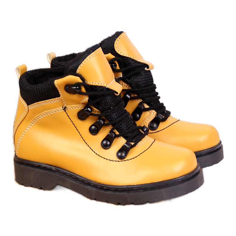 Pojkstövlar, varm kamel Kornecki 6737 gul