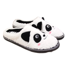 Damtofflor husdjur panda Galop vit