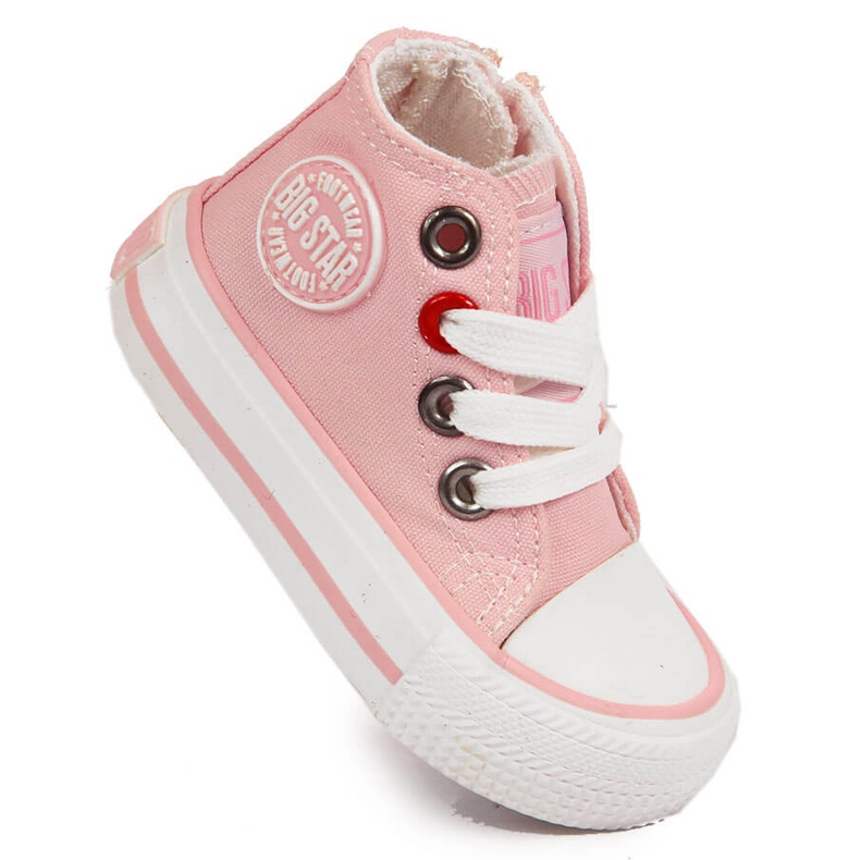 Höga rosa sneakers för flickor Big Star HH374191