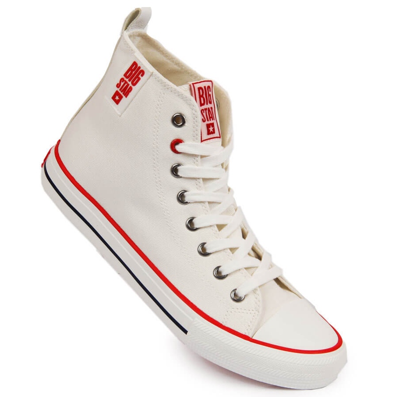 Vita high-top sneakers för män Big Star JJ174066