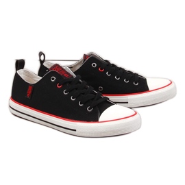 Låga sneakers i svart textil för män Big Star JJ174061