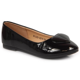 Flickballerinor med hjärta svart Vinceza