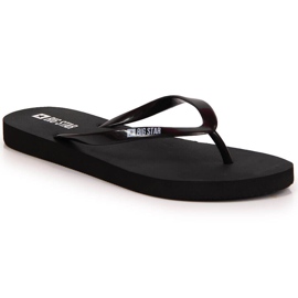 Black Big Star sport svarta flipflops för kvinnor JJ274A379
